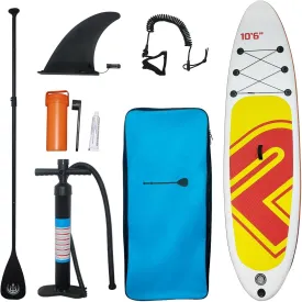 10'6" x 33" x 6" Paddle Board, Extra Wide Inflatable Stand Up Paddle Board with Premium Accessories, Non-Slip Comfortable Deck for Youth & Adults of All Skill Levels