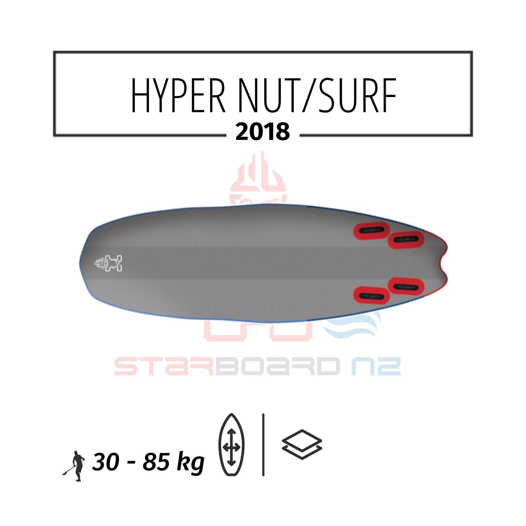 2018 INFLATABLE SUP SURF HYPER NUT / SURF