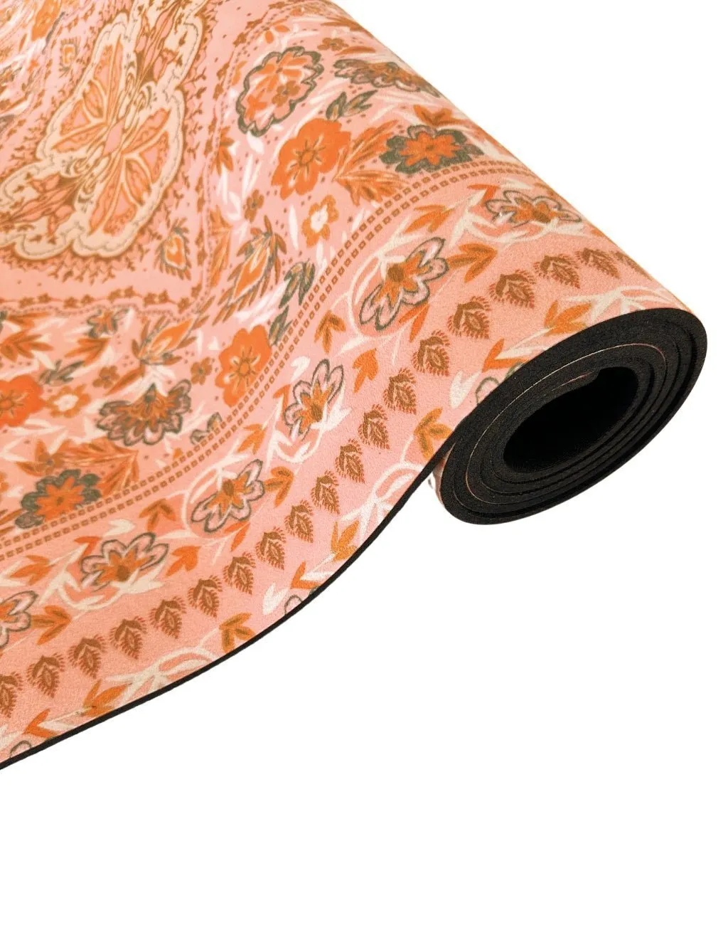 6 mm XL Eco Salty Peach Yoga Mat   Strap