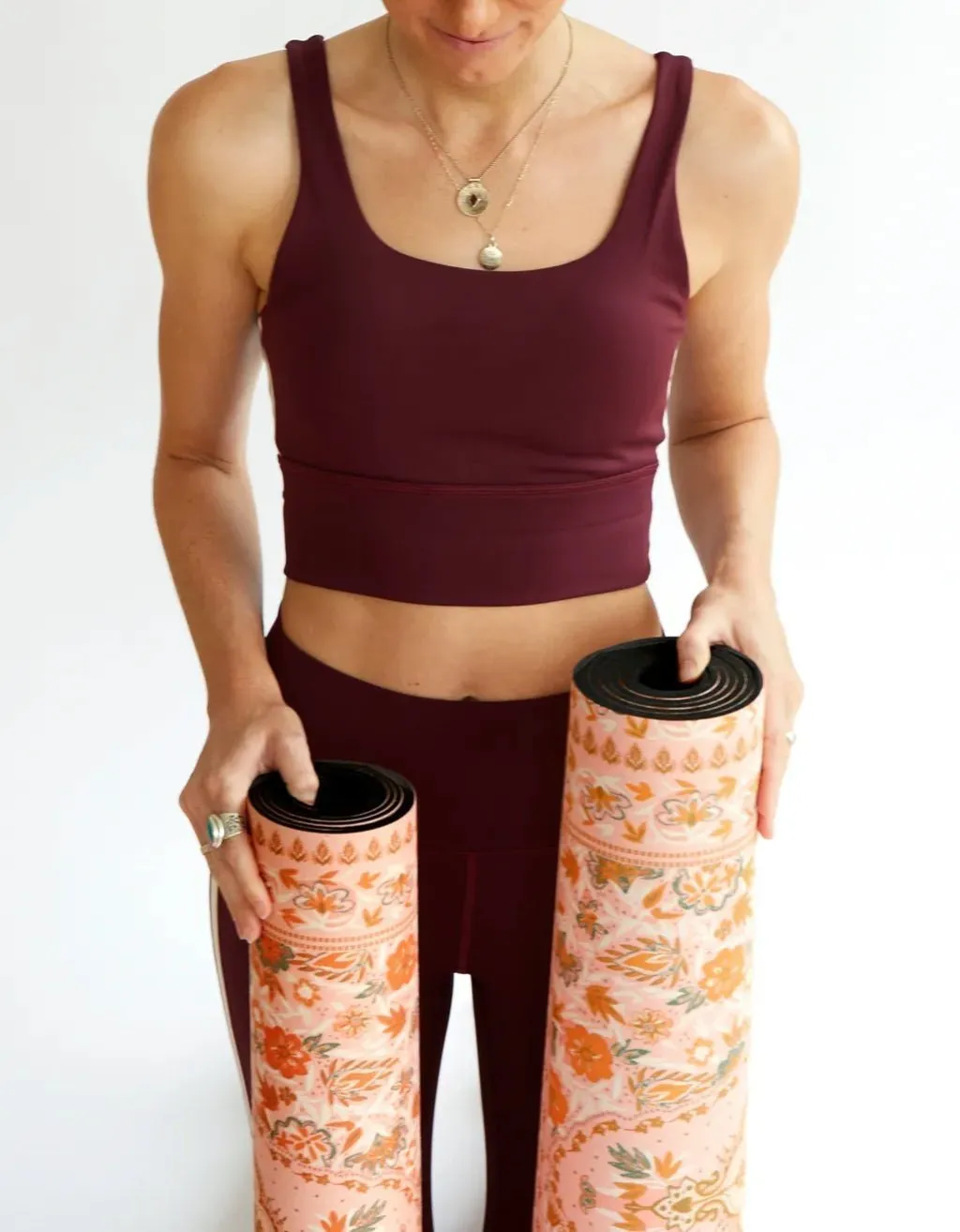 6 mm XL Eco Salty Peach Yoga Mat   Strap