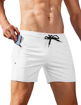 AI'MAGE Men's Swim Trunks Quick Dry Swim Briefs Sexy Bathing Suit Zip Pockets Swimwear with Mesh Lining