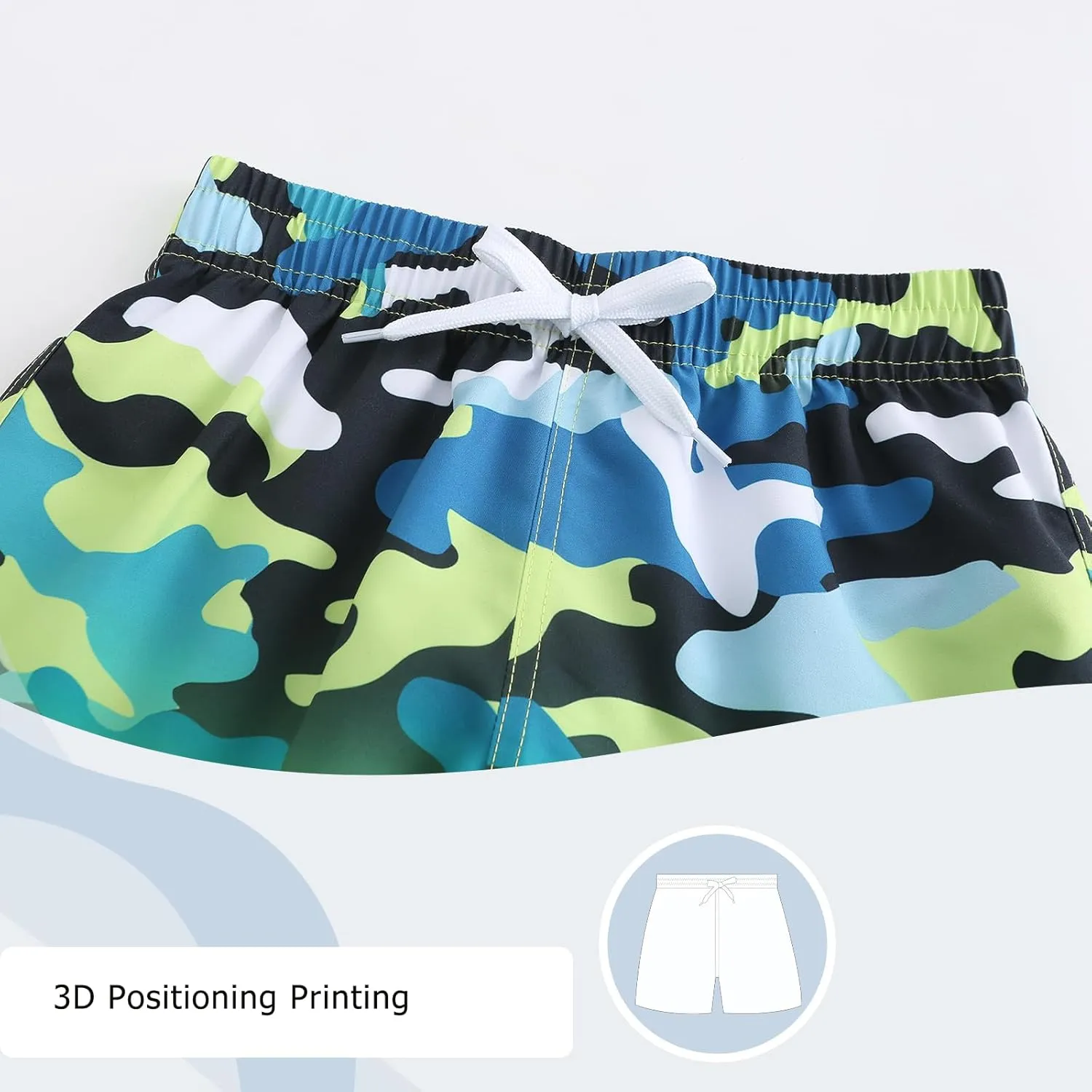 Aisyee Boys Swim Trunks Quick Dry Boards Shorts for Kids Beach Swim Shorts with 3D Prints Dinosaurs