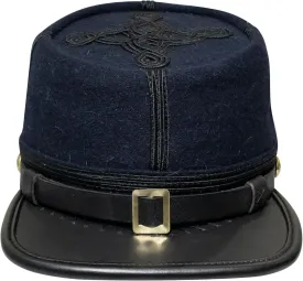 American Civil War US Union Major/Colonel Kepi, Navy Blue Wool Black Braid  ACW Reproductions Cap/Hat