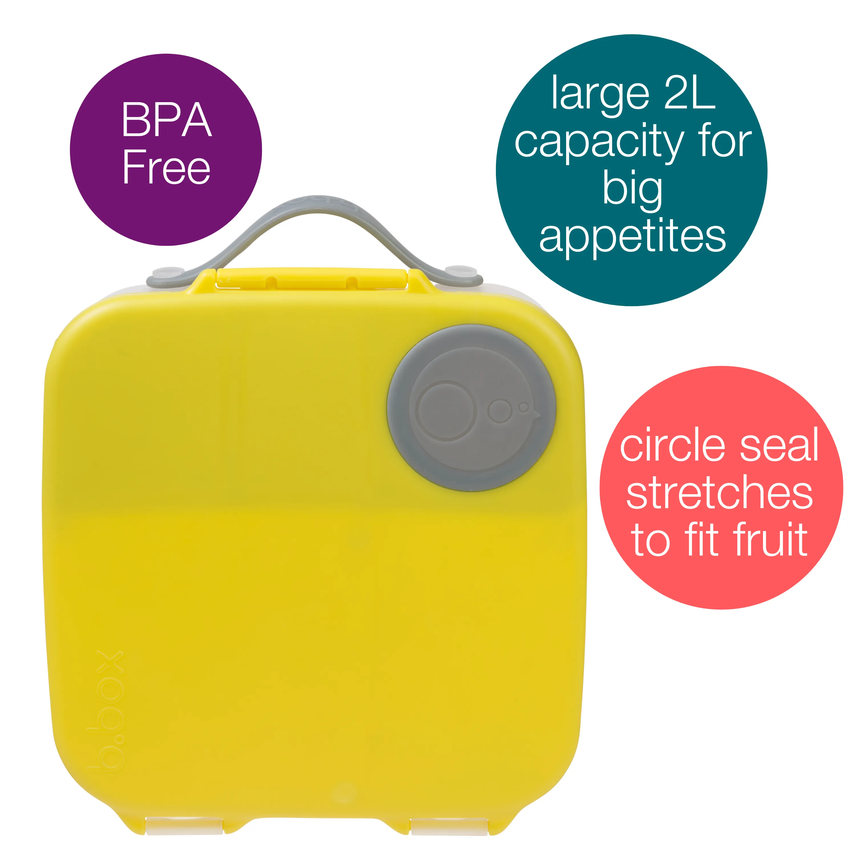 B.Box Lunch Box - Lemon Sherbet Yellow Grey