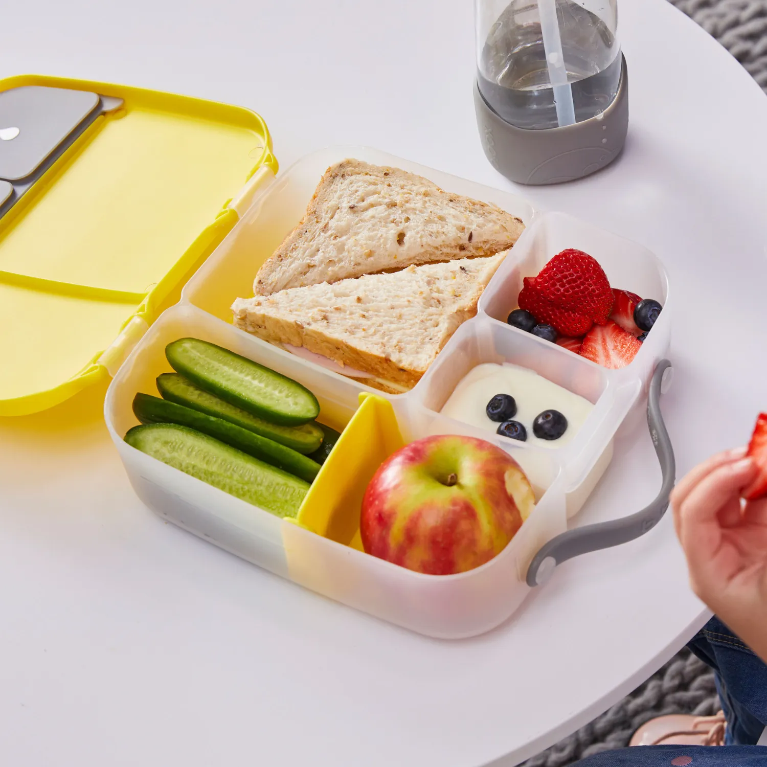 B.Box Lunch Box - Lemon Sherbet Yellow Grey