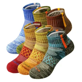 BIOAUM Men's Atheltic Socks Size 10-13 - 6 Pairs Cotton Quarter Socks for Running