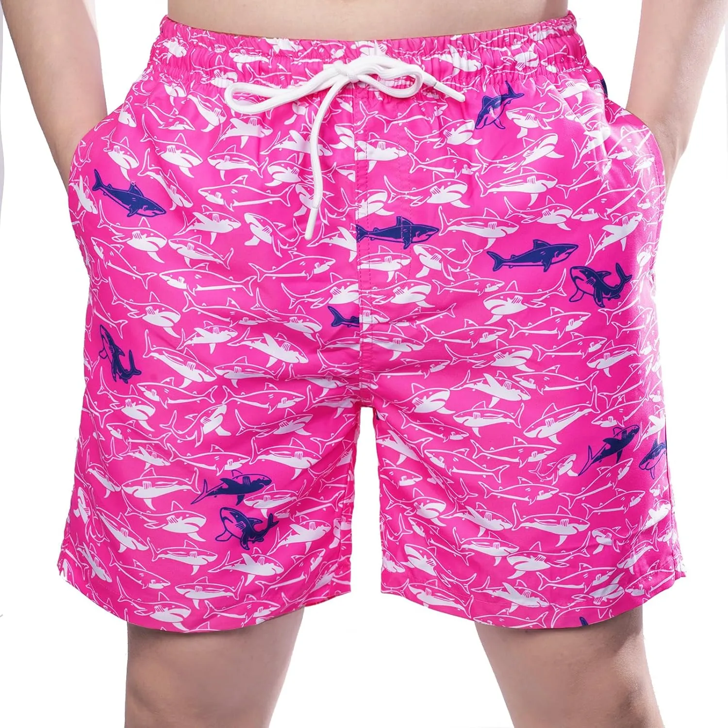 Boys Swim Trunks with Compression Liner Swim Shorts Quick Dry Swimming Trunks with Pockets 5-18 Years