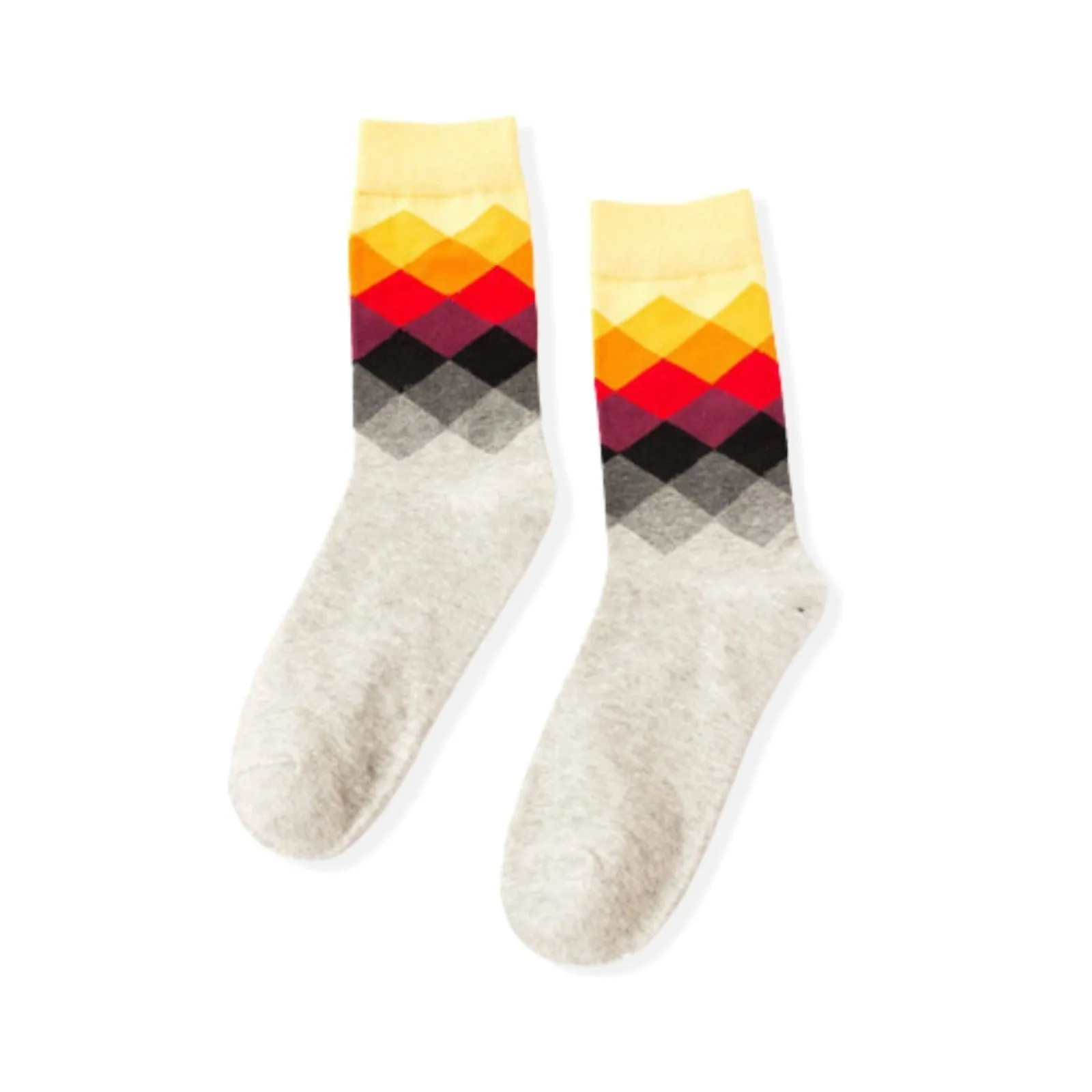 Cotton Bland Mid Red Calf Socks Gift Box
