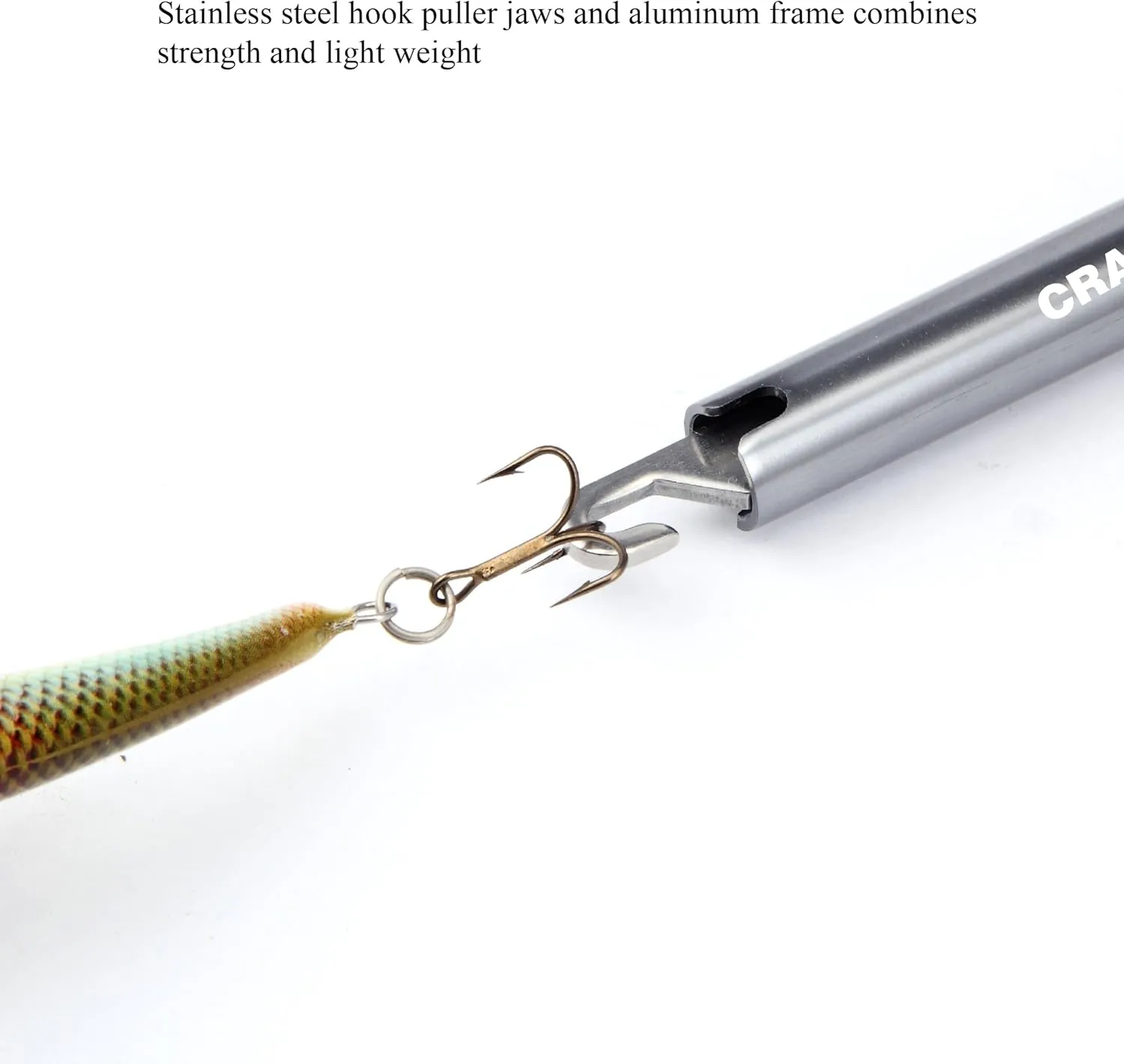 CRAZY SHARK Hook Remover Aluminum Fish Hook Remover Extractor 9.6in