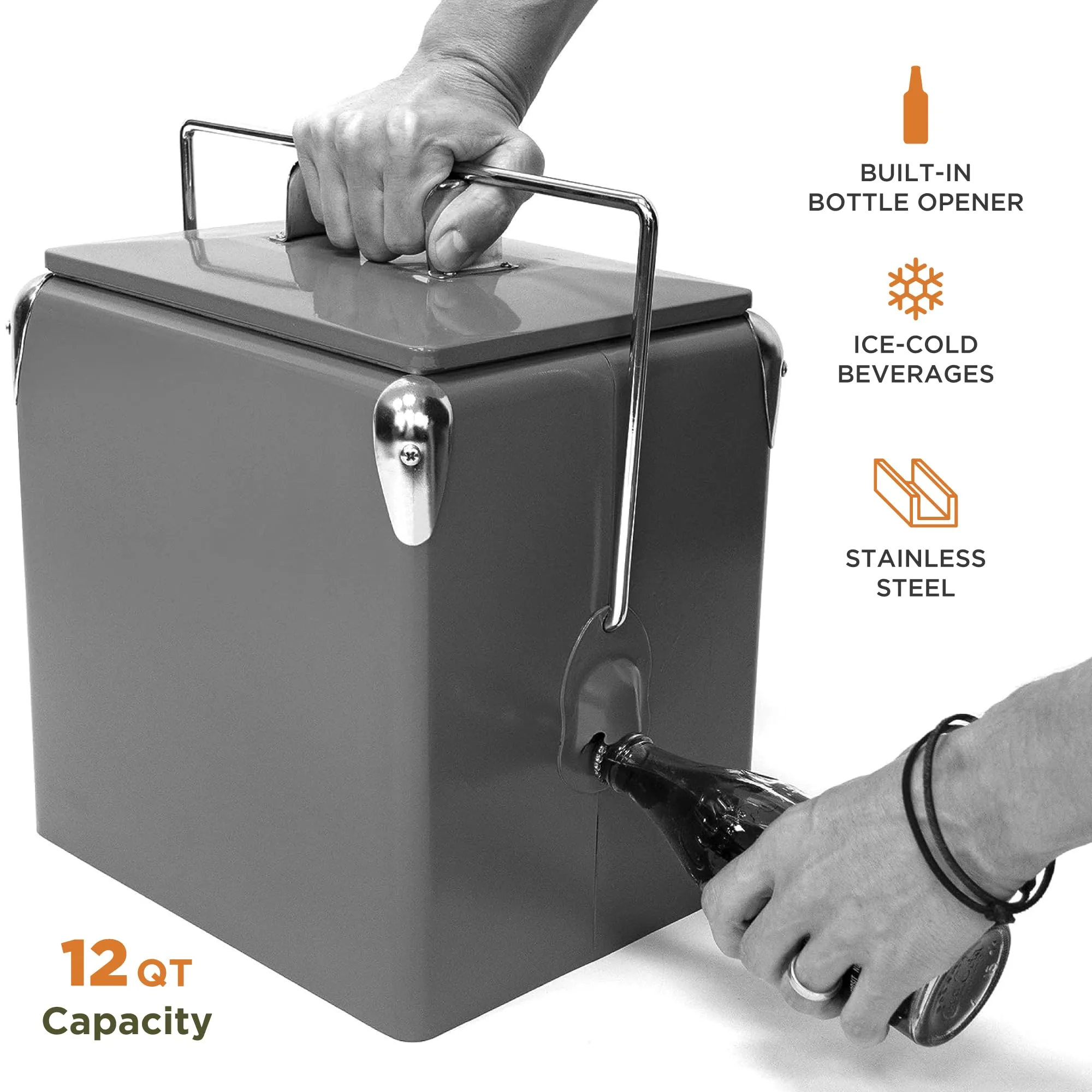Creative Outdoor Distributor: Stainless Steel Camping Cooler with Bottle Opener