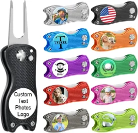Custom Golf Divot Tool with Ball Marker  Personalized Foldable Golf Repair Tool for Men & Women  Premium Gift for Golfers, Coaches, and Tournaments
