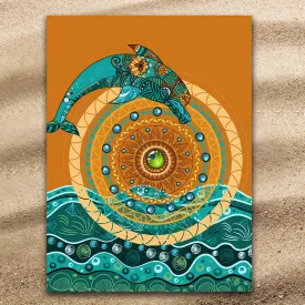 Dolphin Mandala Jumbo Beach Towel