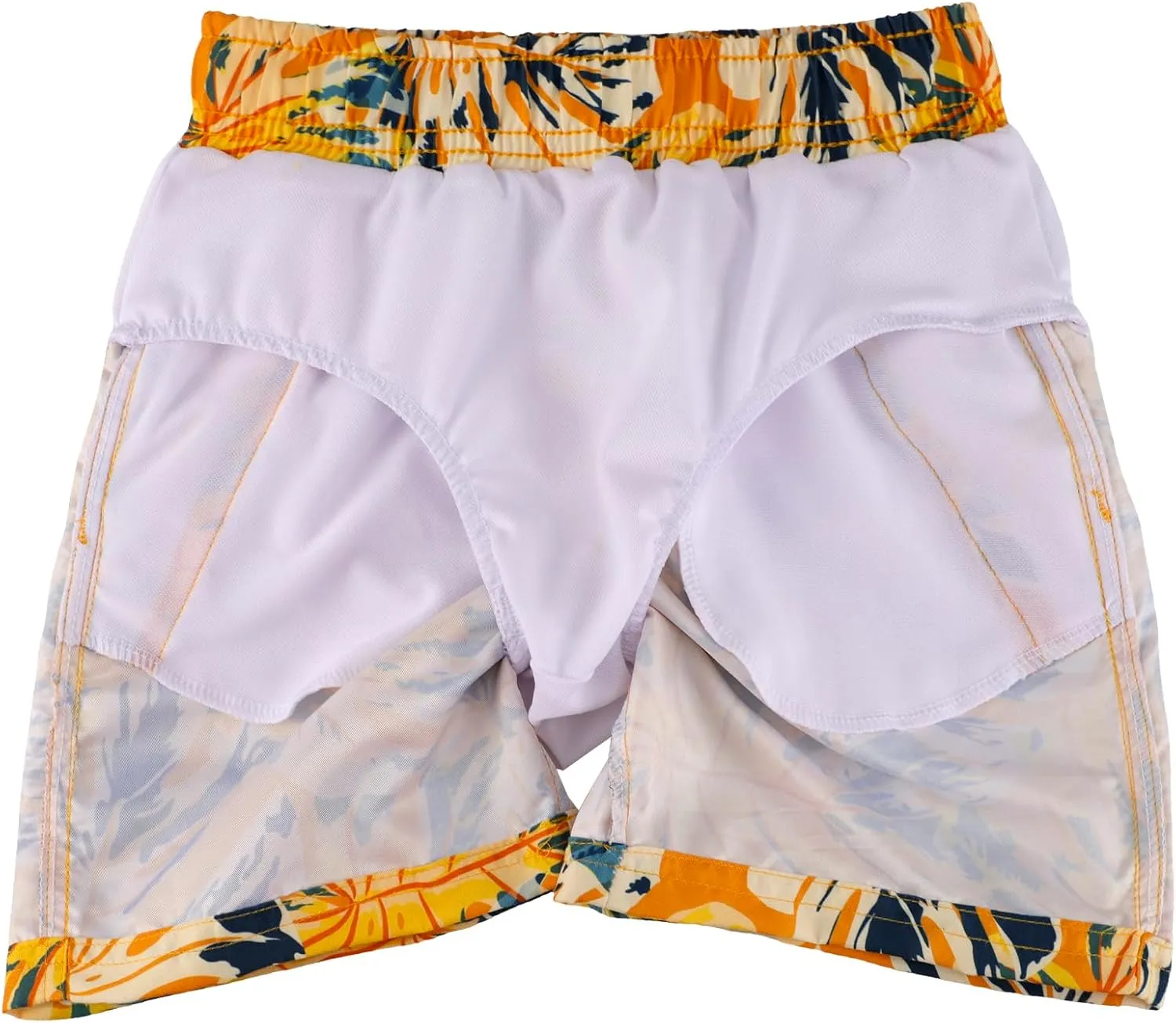 ESTAMICO Boys' Quick Dry Beach Swim Trunk Printed Board Shorts with Pockets