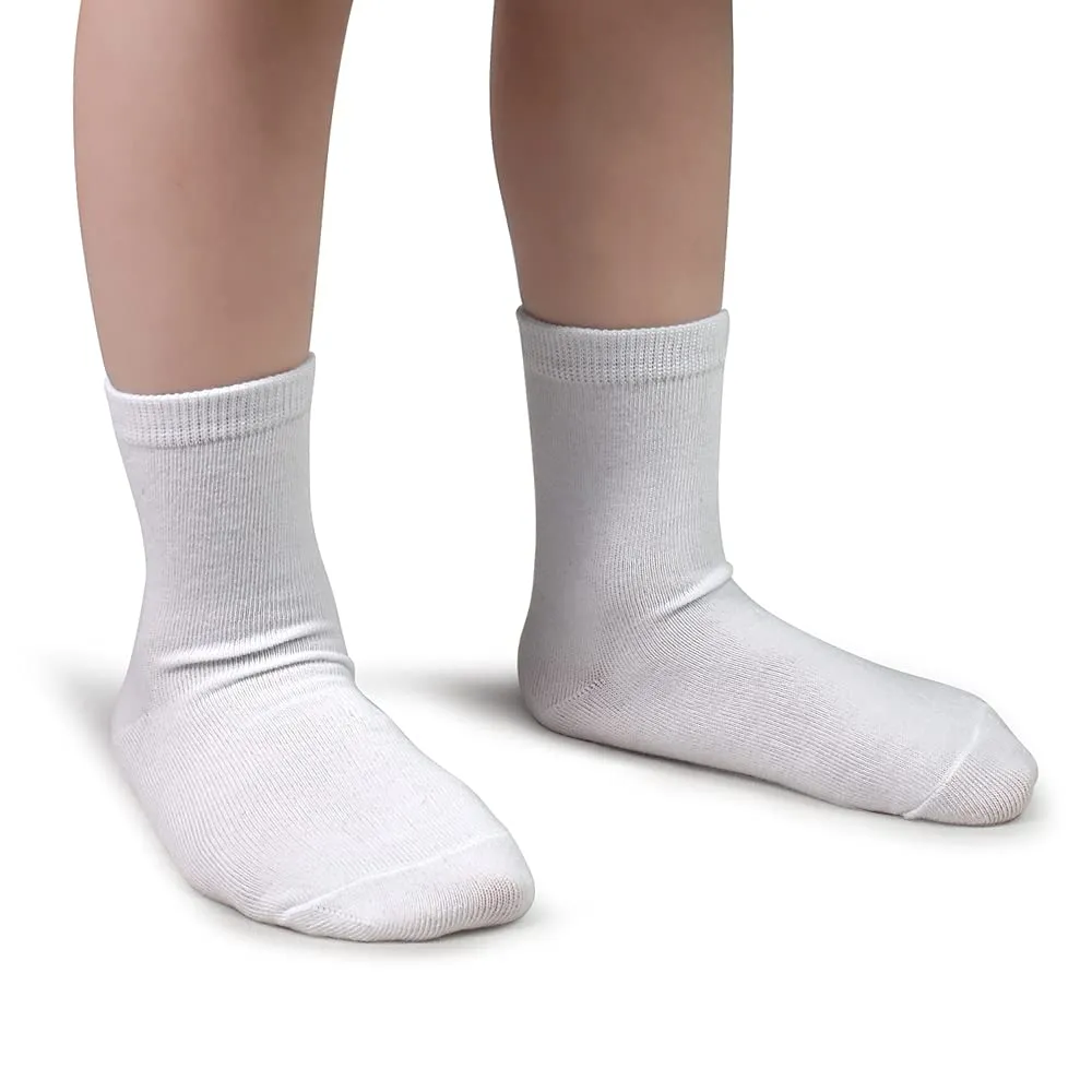 GENTABY Kids Socks,Crew Socks Newborn/Toddler for Children Boys Girls Cozy Athletic Socks, 24pairs，7T-10T