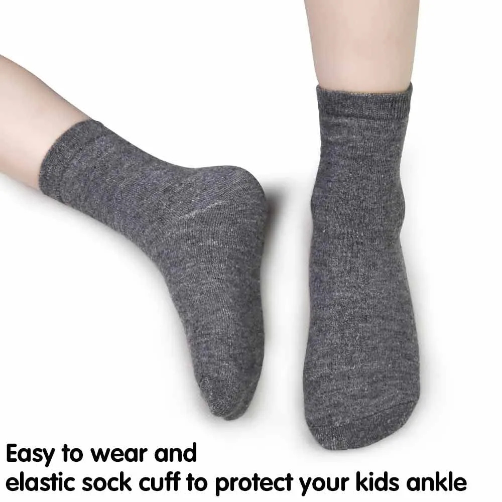 GENTABY Kids Socks,Crew Socks Newborn/Toddler for Children Boys Girls Cozy Athletic Socks, 24pairs，7T-10T