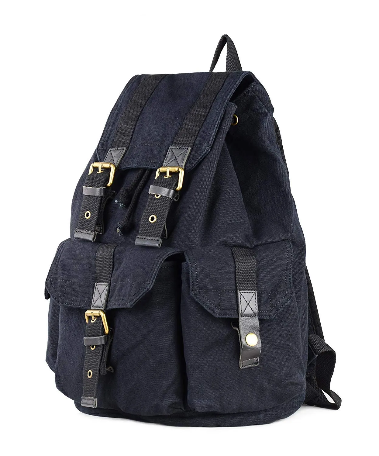 Gootium 21101GRY-S Specially High Density Thick Canvas Backpack Rucksack, Black Small Size