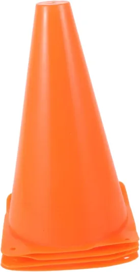 HANABASS 4pcs High-Visibility Plastic Training Cones for Football Basketball Agility Drills Lightweight Portable Sports Training Cones for Outdoor Activities and Obstacle
