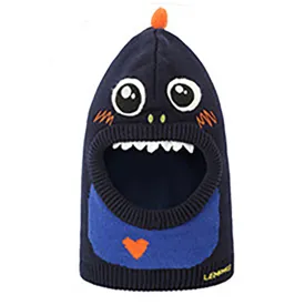 Little Surprise Box Knitted Dino Mini Heart themed Winter Cap Covering  Neck , Ears And Head For Minus Degree Temperature, 5 Yrs And Above