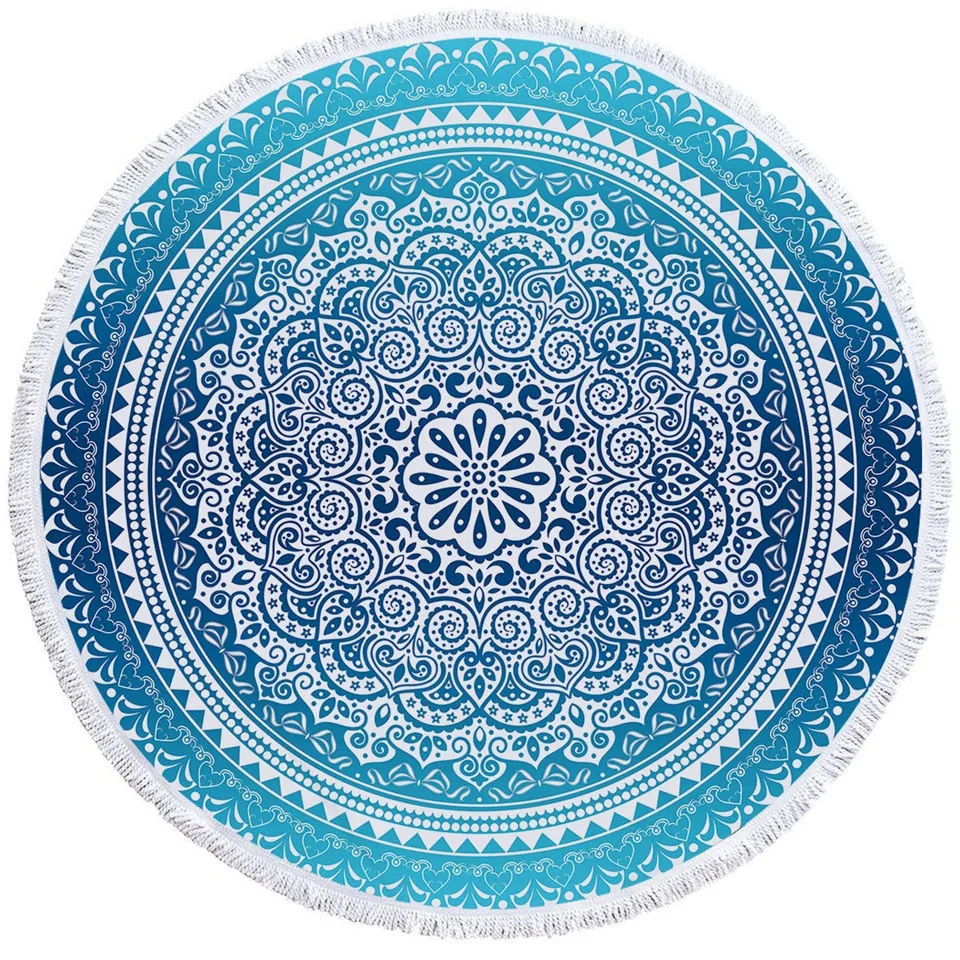Mandala Blues Towel   Backpack