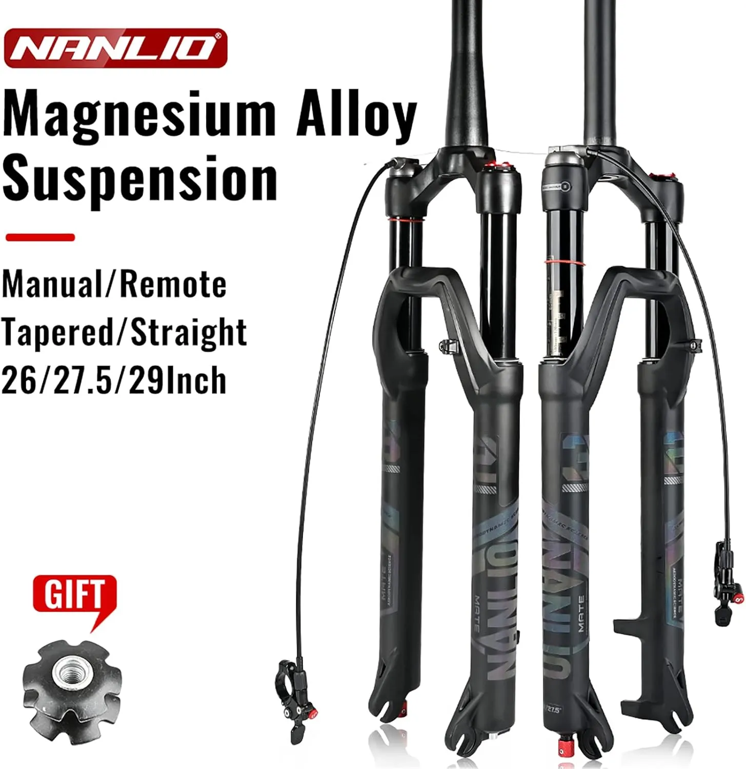 Mate Bicycle Suspension Forks - 26/27.5/29 Inch Oil and Air Fork - Rebound Adjustment - Mountain Bike Fork with 120mm Travel