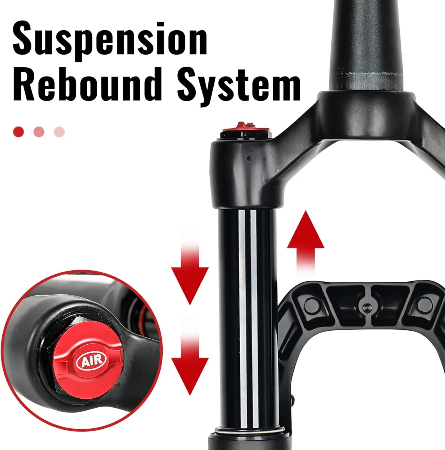 Mate Bicycle Suspension Forks - 26/27.5/29 Inch Oil and Air Fork - Rebound Adjustment - Mountain Bike Fork with 120mm Travel