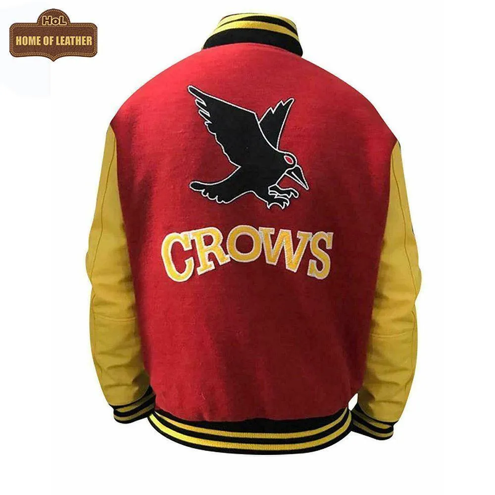 MCJ05 Superman Smallville Crows Clark Kent Varsity Letterman Red Real Wool Men