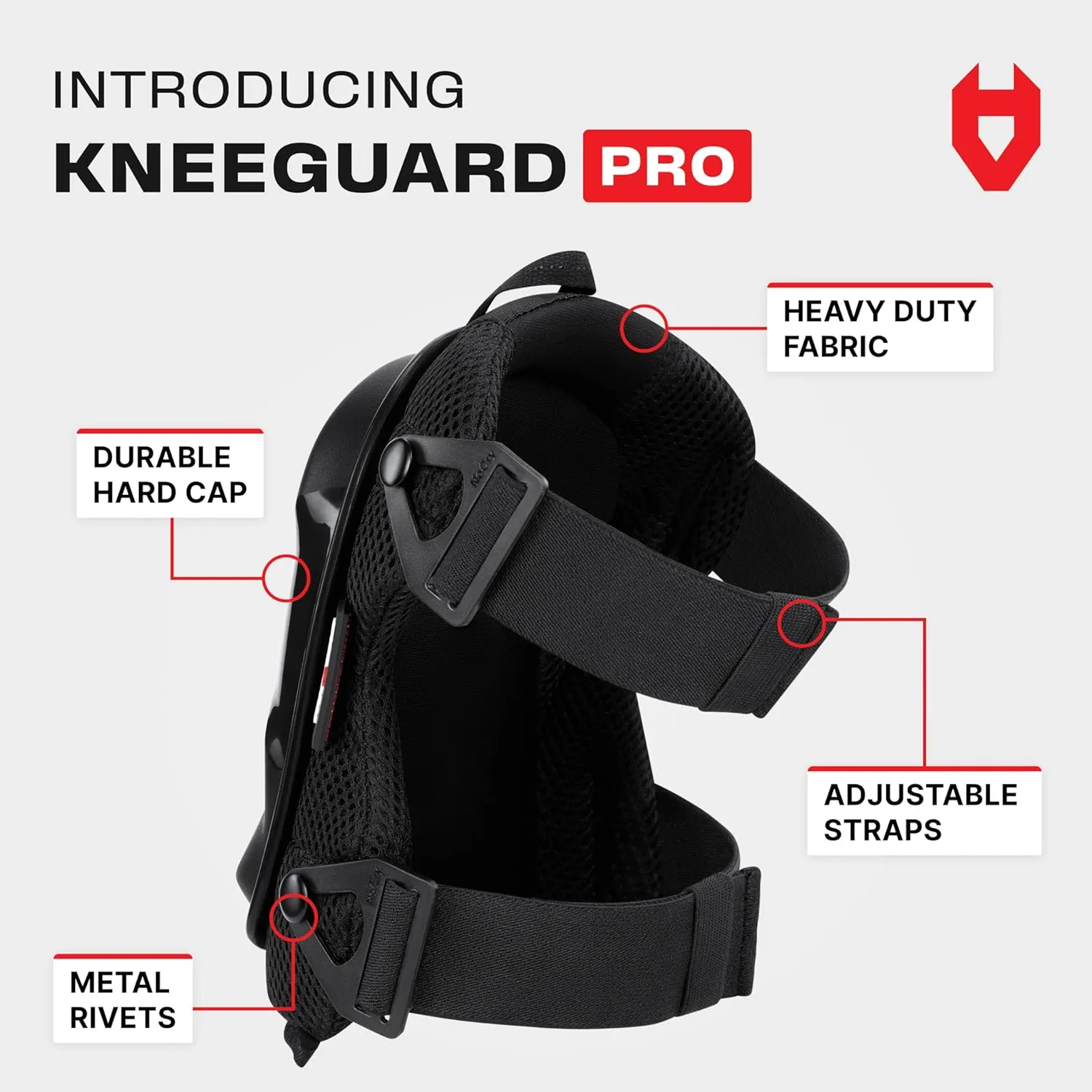 NoCry Professional Construction Knee Pads for Men and Women with Non-Slip Heavy Duty Cap and Ankle Support  Thick Foam and Gel Cushioning  Reinforced, Adjustable Straps and Military-grade Rivets