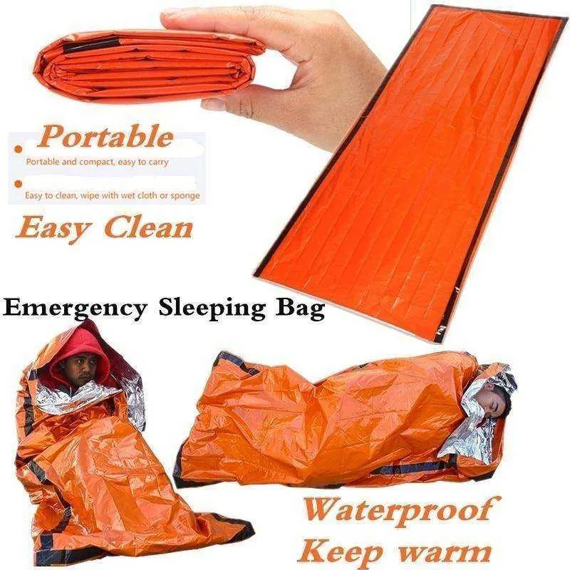 Outdoor Thermal Waterproof Mylar Emergency Blanket Sleeping Bag