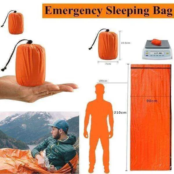 Outdoor Thermal Waterproof Mylar Emergency Blanket Sleeping Bag