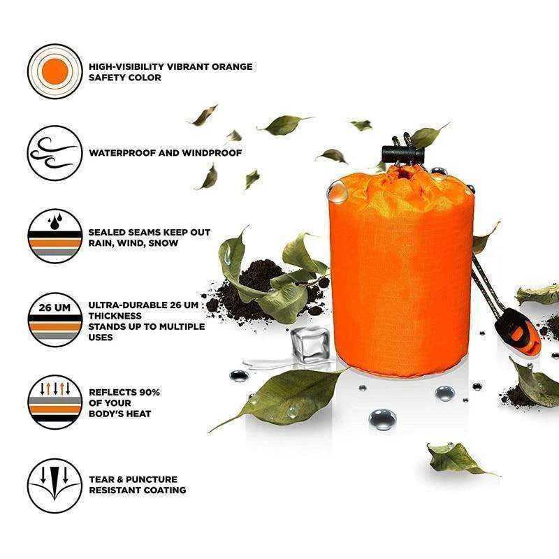 Outdoor Thermal Waterproof Mylar Emergency Blanket Sleeping Bag