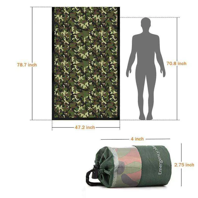 Outdoor Thermal Waterproof Mylar Emergency Blanket Sleeping Bag