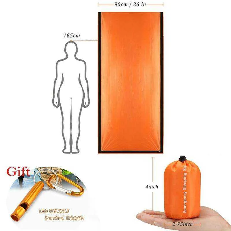 Outdoor Thermal Waterproof Mylar Emergency Blanket Sleeping Bag