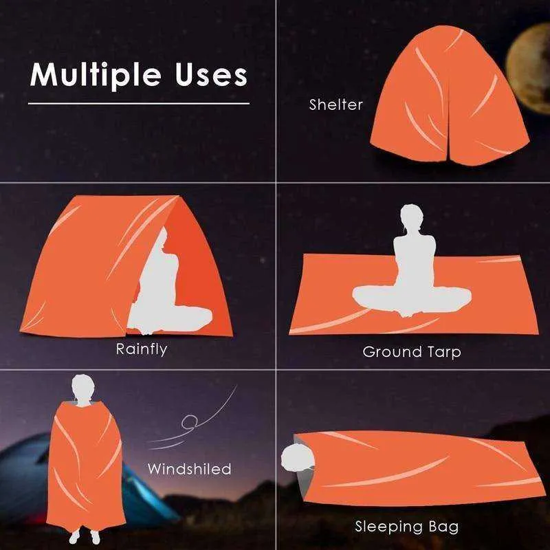 Outdoor Thermal Waterproof Mylar Emergency Blanket Sleeping Bag