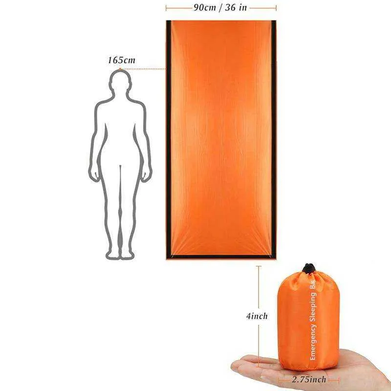 Outdoor Thermal Waterproof Mylar Emergency Blanket Sleeping Bag