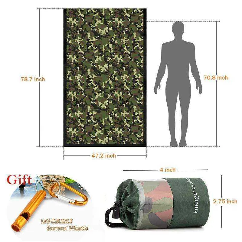 Outdoor Thermal Waterproof Mylar Emergency Blanket Sleeping Bag