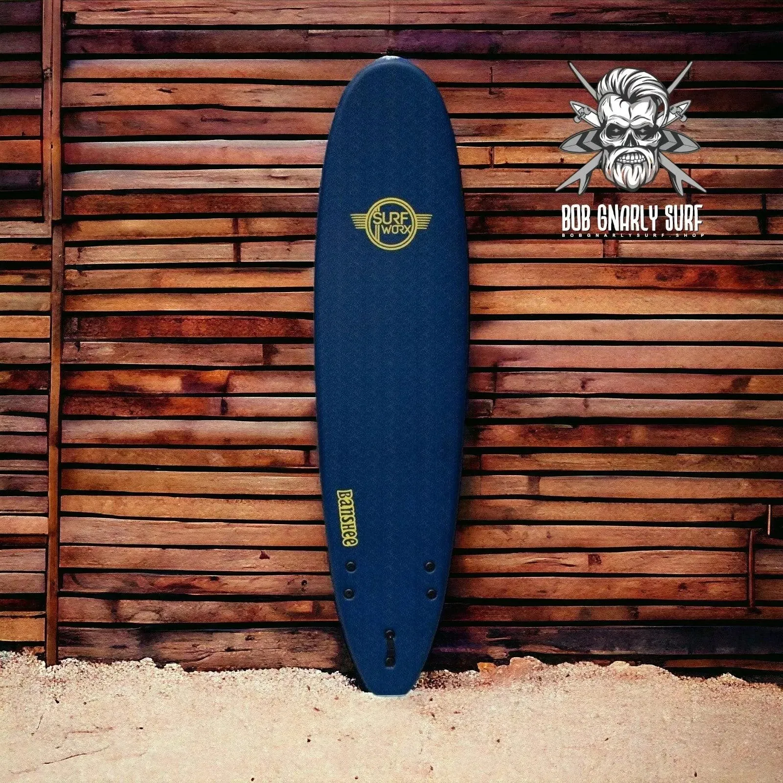 Surfworx Banshee Mini Mal Soft Surfboard 8ft 0 Midnight Blue