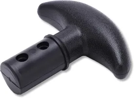 T-Curved Paddle Handle, Lightweight Convenient Paddle Replacement T Handle for Inflatable Boat Surfboard Canoe Dinghy Paddle, 4.5 x 3.5 x 1.2 inches, Easy to Install, SUP Accessories(Black)