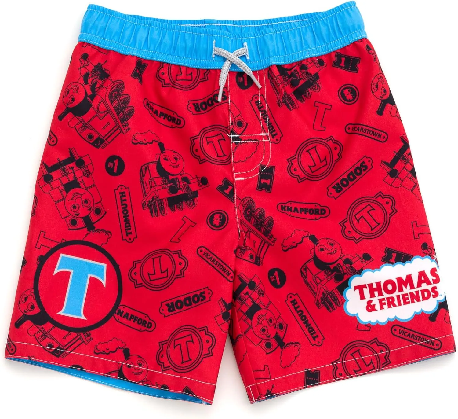 THOMAS & FRIENDS UPF 50  Rash Guard and Swim Trunks Outfit Set Toddler to Little Kid Sizes (2T - 7)