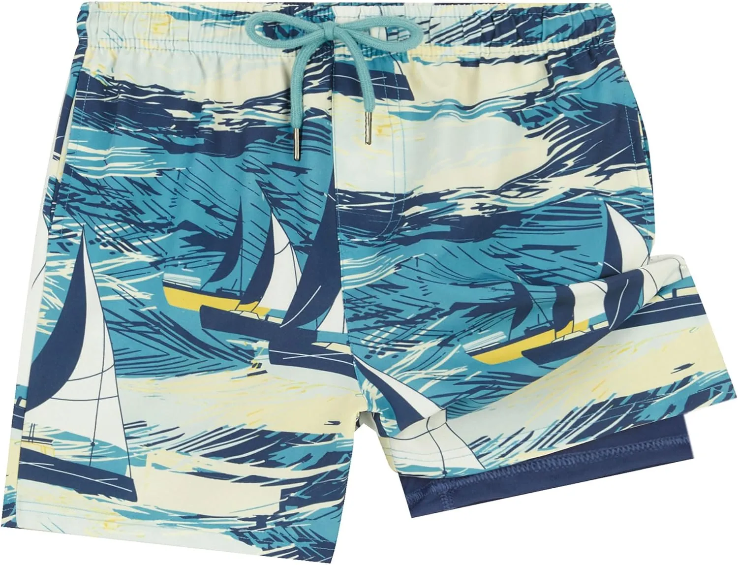 UMELOK Boys Swim Trunks with Compression Liner Toddler Swimsuit