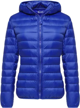 Wantdo Women's Hooded Packable Ultra Light Weight Short Down Jacket