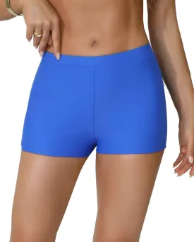 Women's Swim Shorts 1.3" High Waisted Quick Dry Bikini Swimsuit Bottoms Board Shorts Bathing Suit